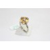 Women's ring 925 sterling silver natural golden topaz gem stone B 832